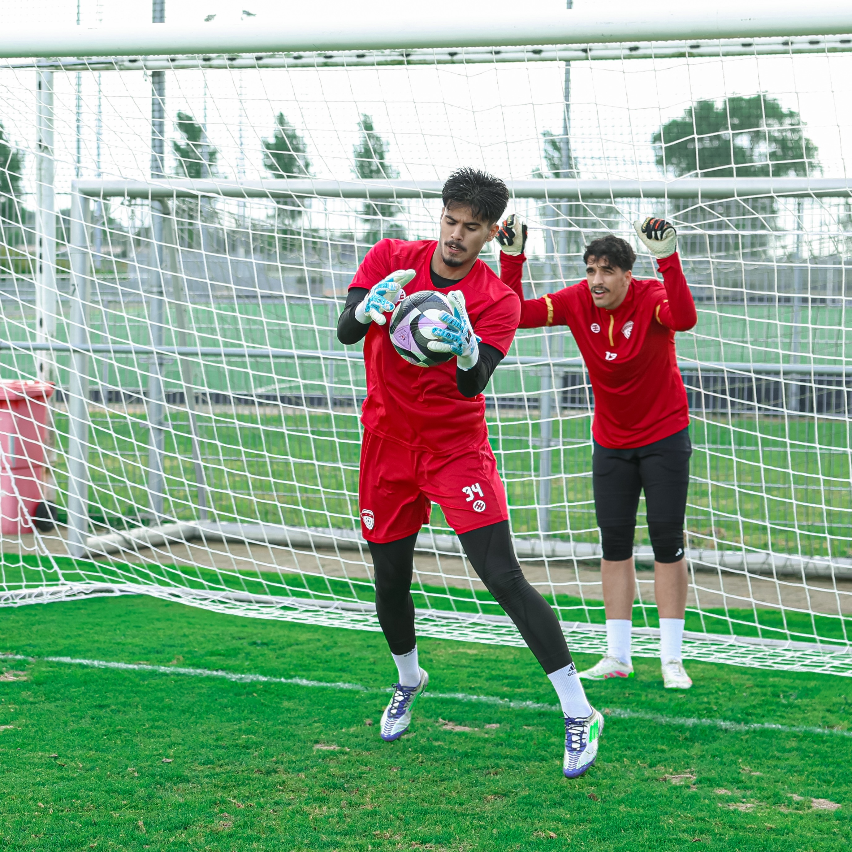 في خامس أيام معسكر الفهود في هولندا، الفريق يجري تمرينه الرئيس استعدادًا لمواجهة أم صلال القطري