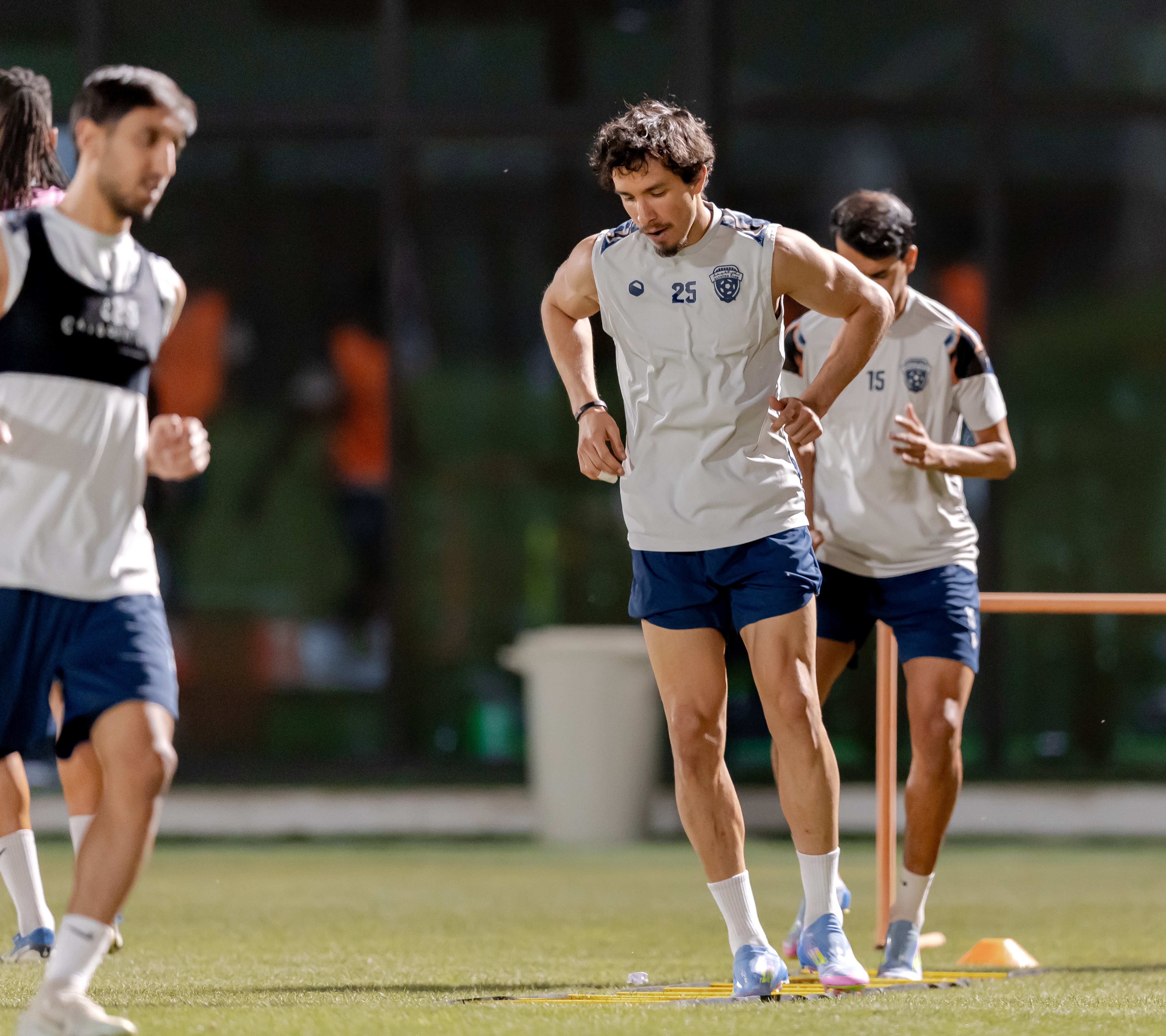 الفيحاء يجري مرانه الرئيس استعداداً لمواجهة الإتحاد