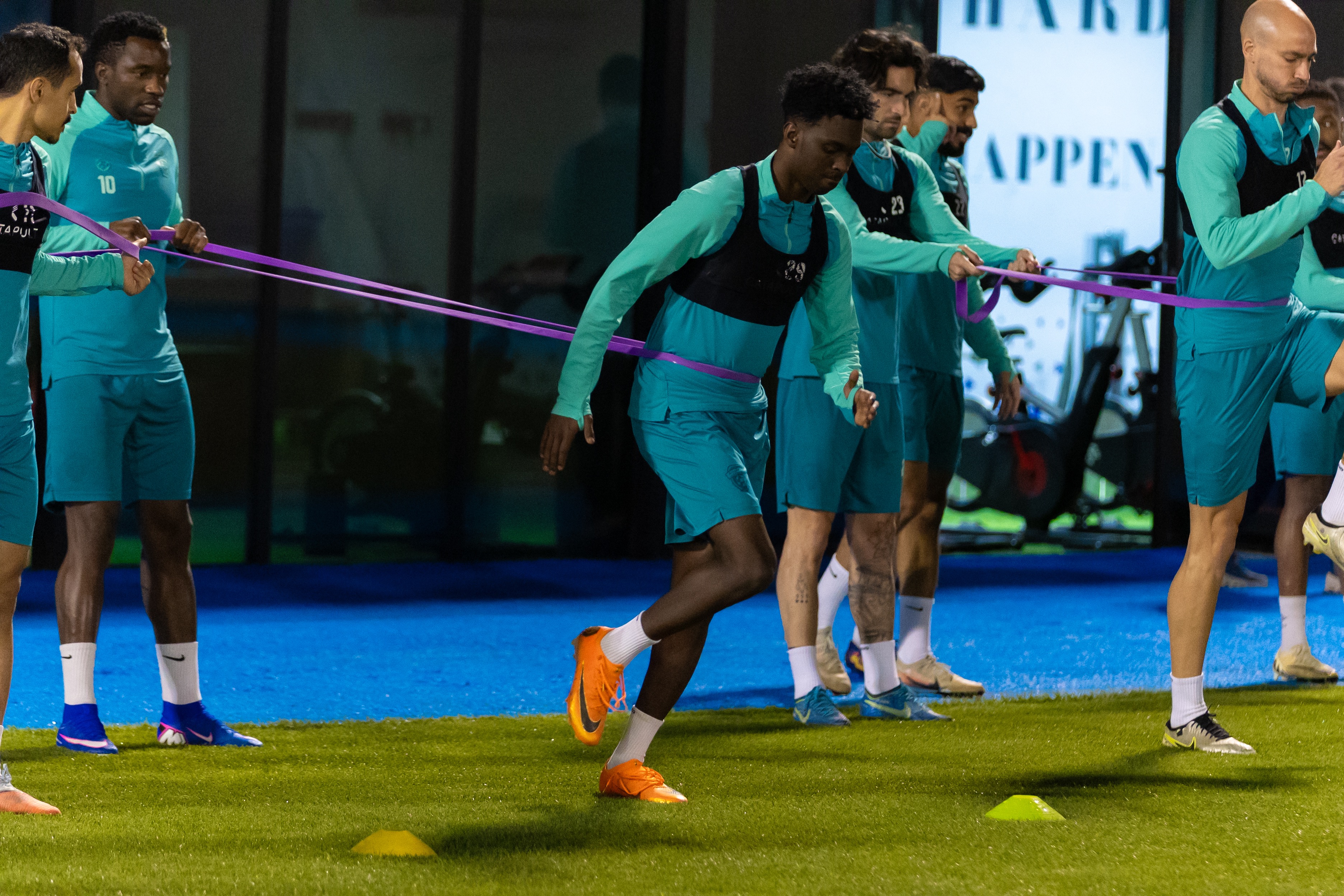 الفيحاء يجري مرانه الرئيس استعداداً لمواجهة الإتفاق