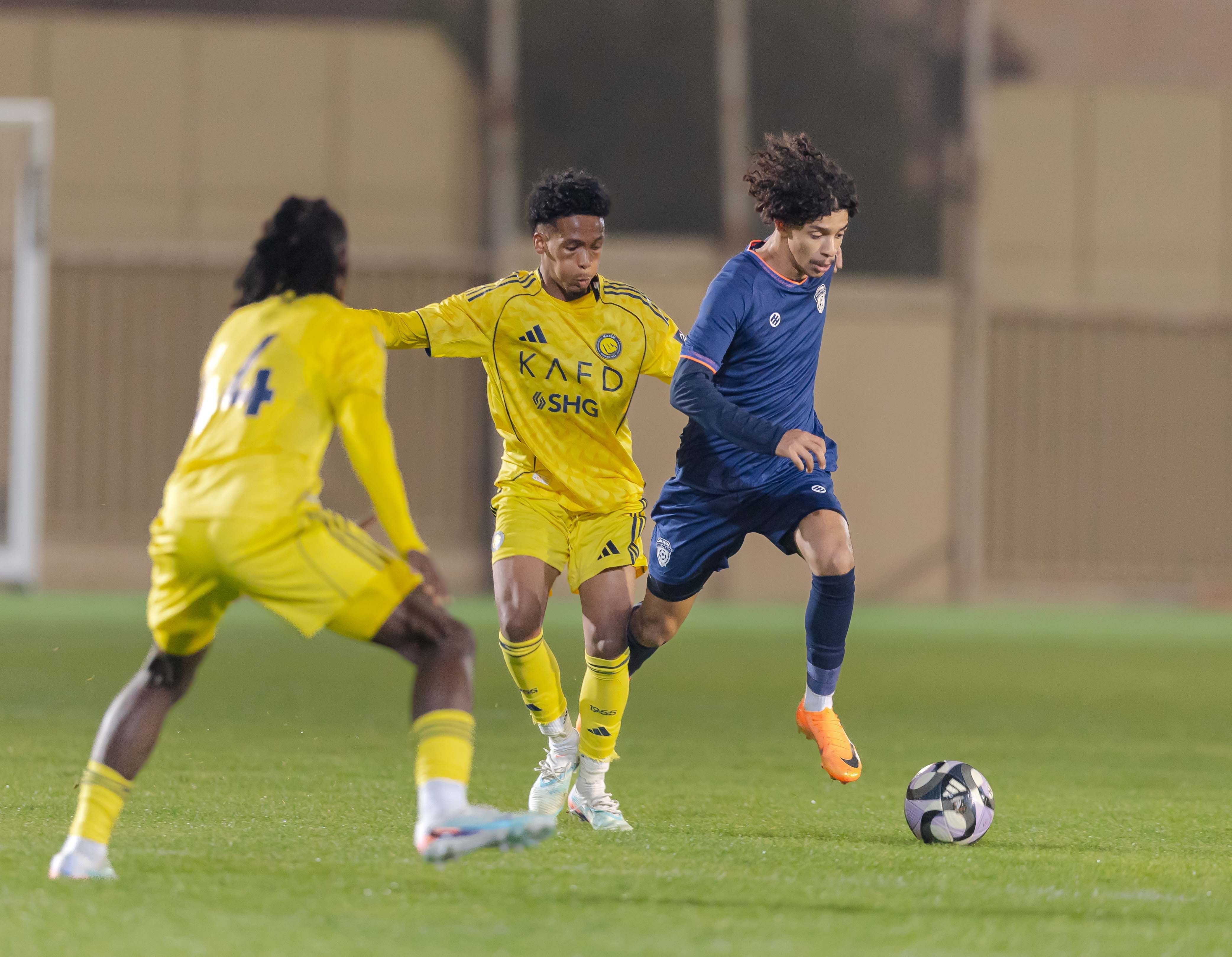 الفيحاء تحت 21 عامًا يتعادل مع نظيره النصر ضمن الجولة العاشرة من دوري جوي للنخبة U21 .