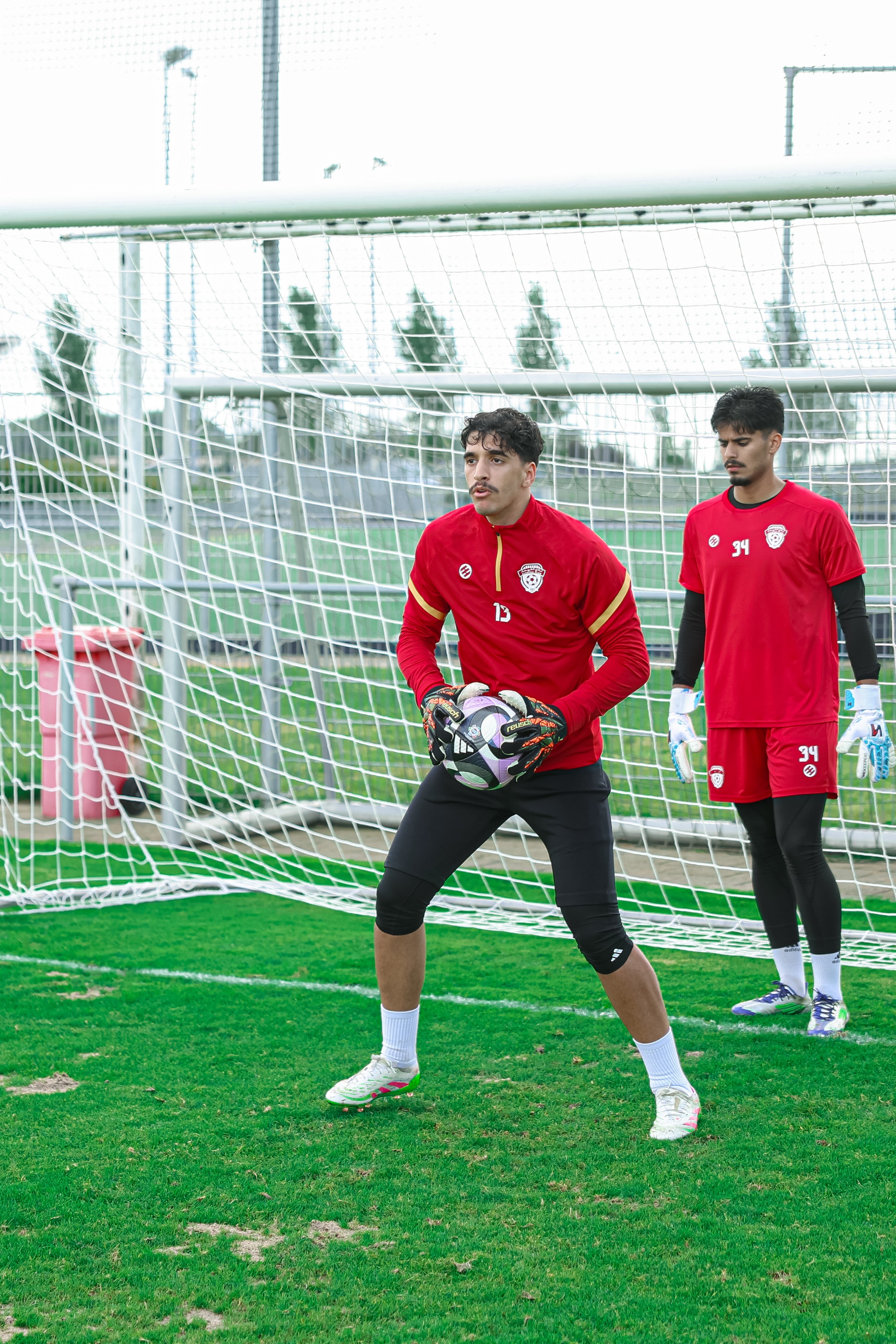 في خامس أيام معسكر الفهود في هولندا، الفريق يجري تمرينه الرئيس استعدادًا لمواجهة أم صلال القطري