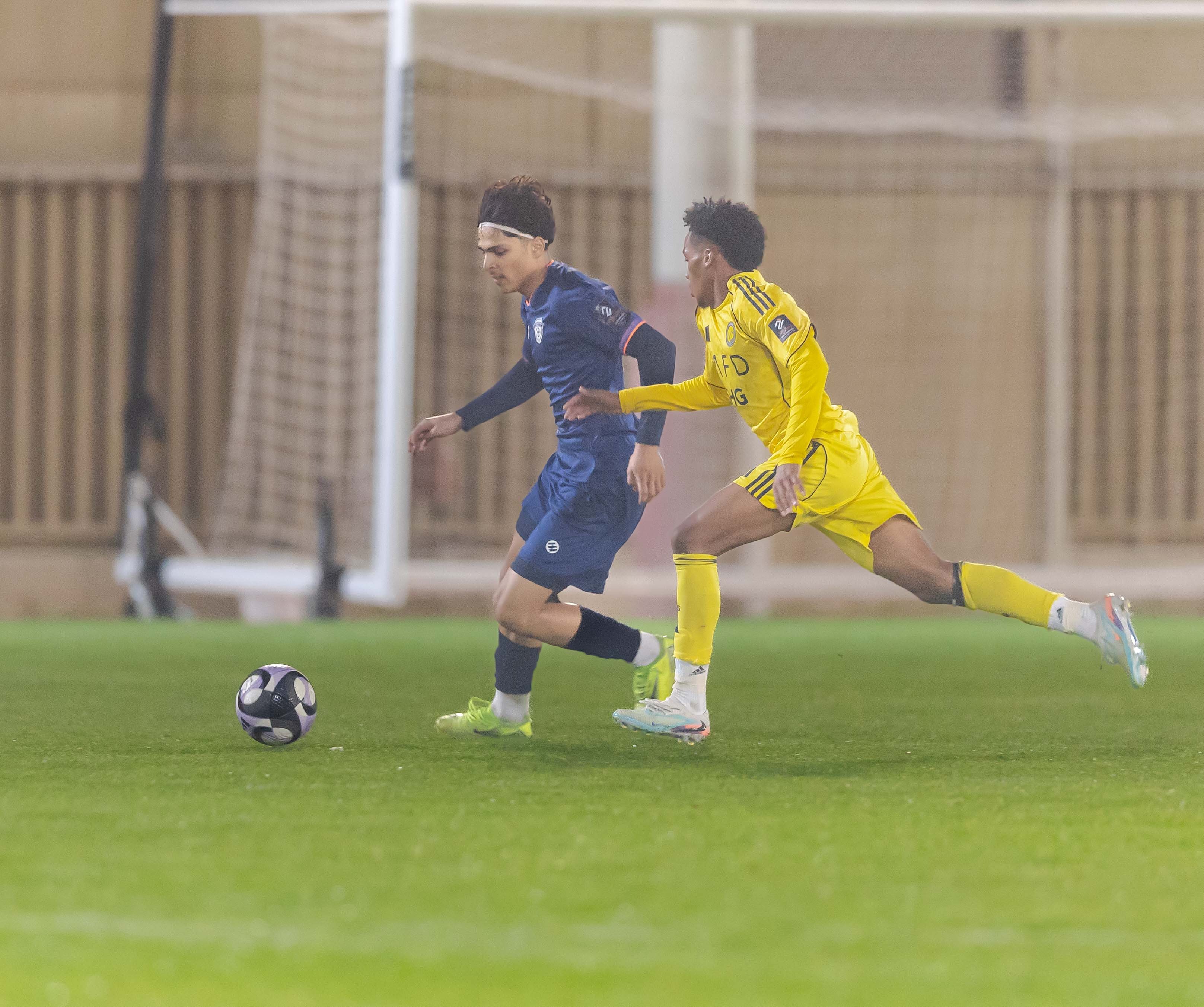 الفيحاء تحت 21 عامًا يتعادل مع نظيره النصر ضمن الجولة العاشرة من دوري جوي للنخبة U21 .