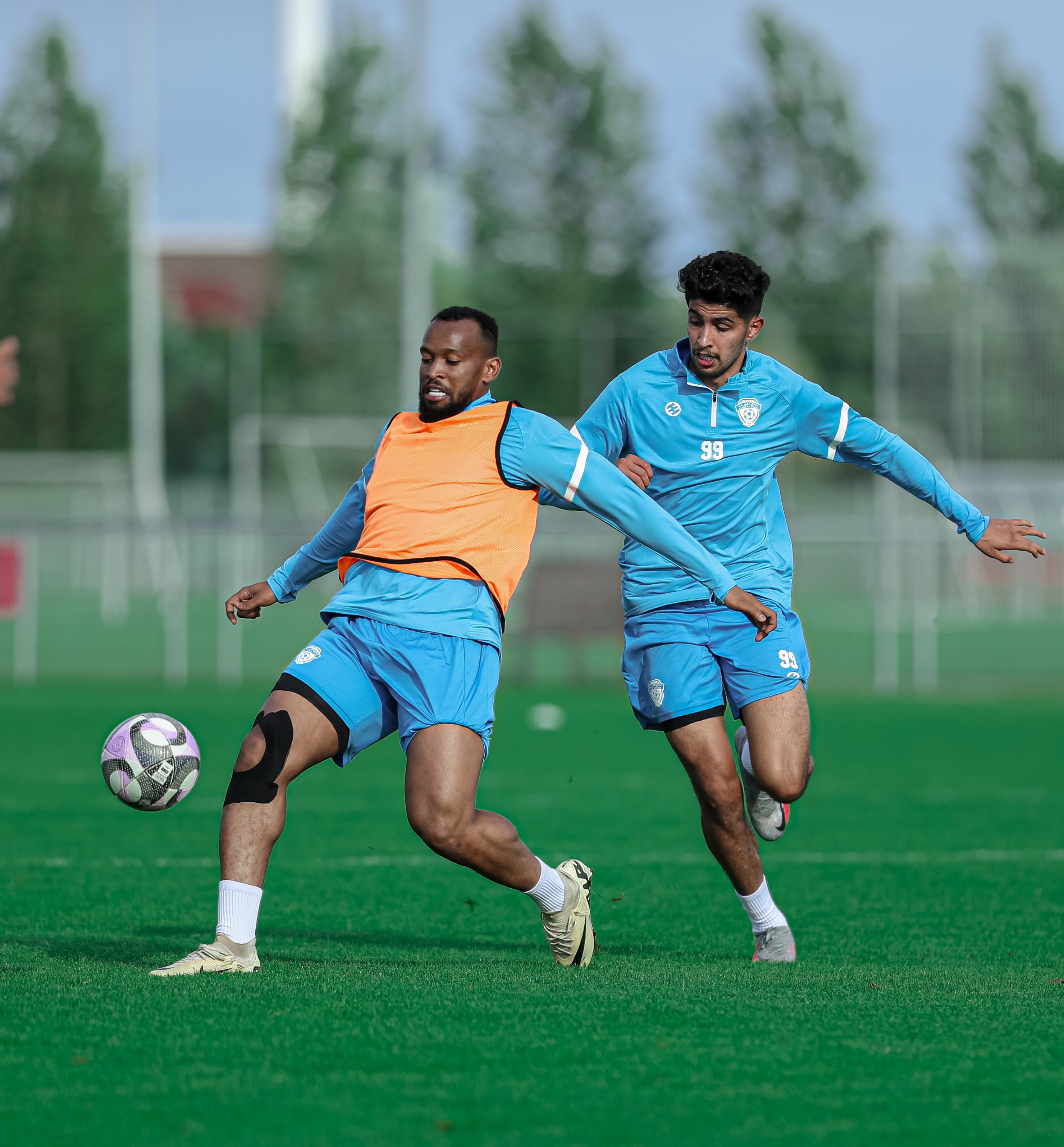 في خامس أيام معسكر الفهود في هولندا، الفريق يجري تمرينه الرئيس استعدادًا لمواجهة أم صلال القطري