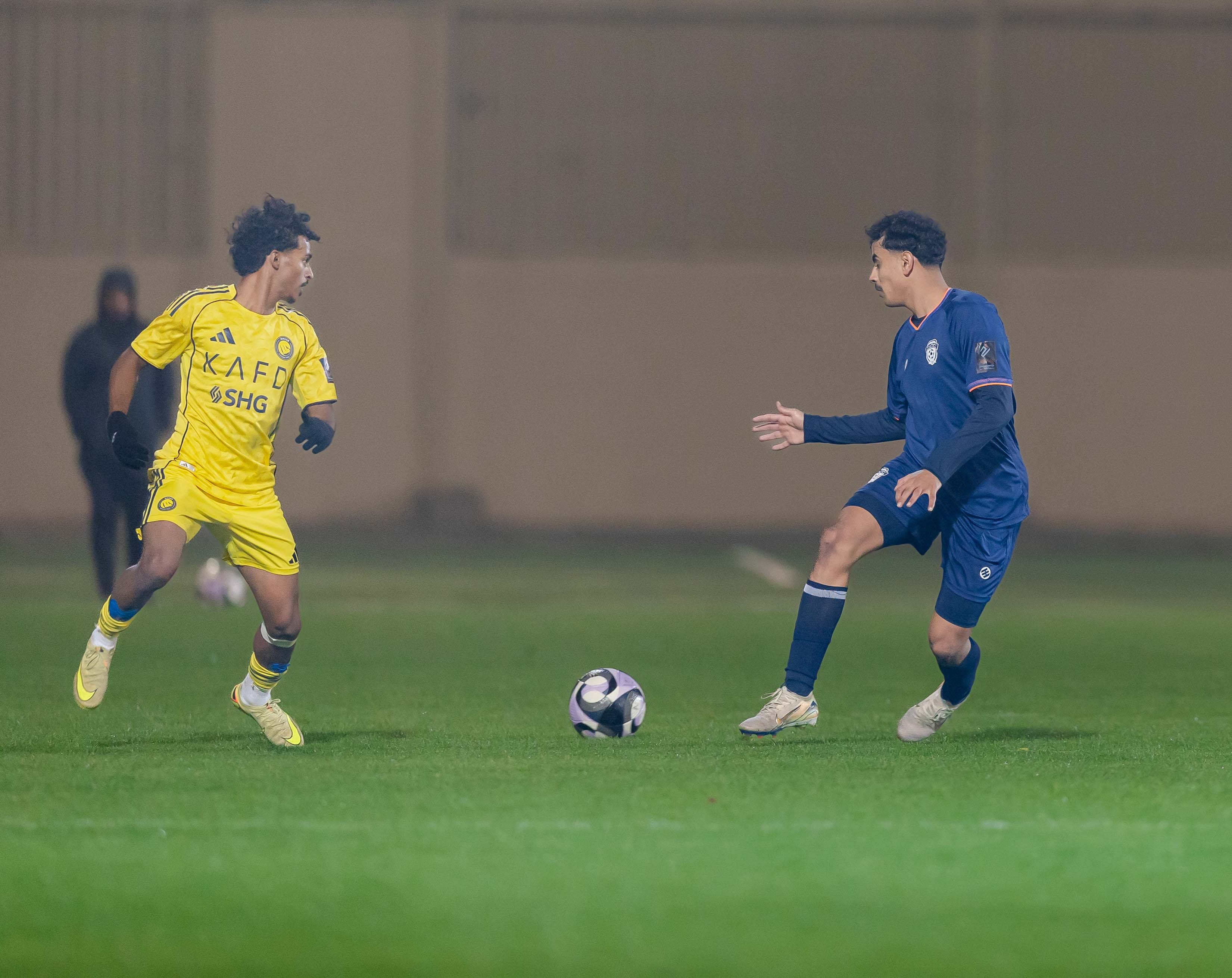 الفيحاء تحت 21 عامًا يتعادل مع نظيره النصر ضمن الجولة العاشرة من دوري جوي للنخبة U21 .